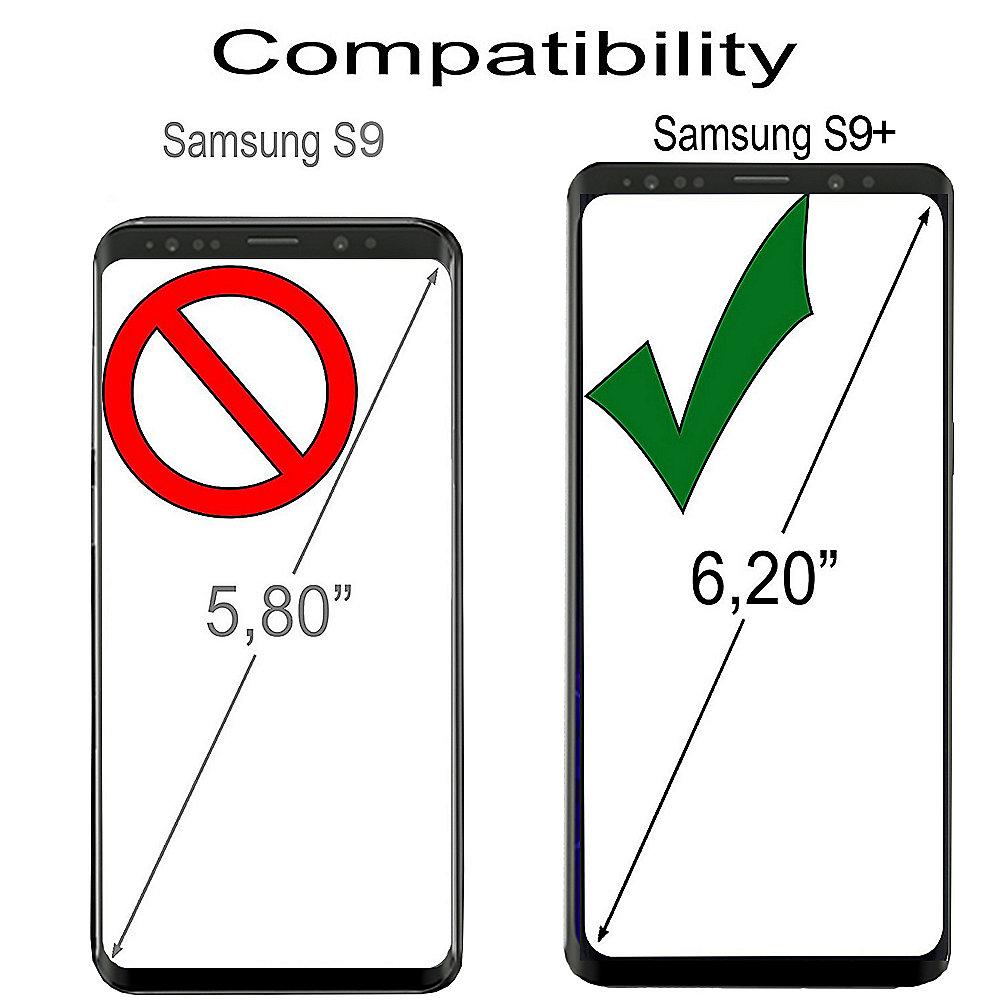 StilGut Book Type mit NFC/RFID Blocker für Samsung Galaxy S9  dunkelbraun/trans.