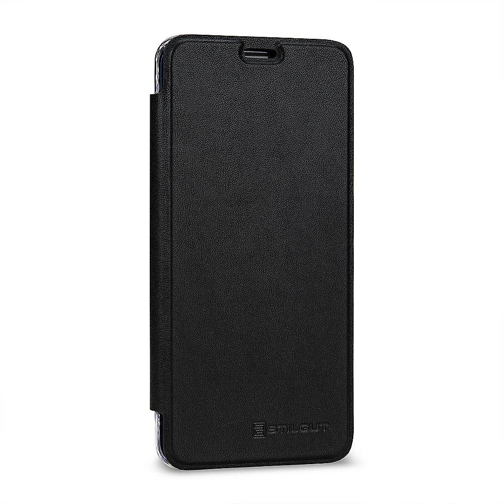 StilGut Book Type mit NFC/RFID Blocker für Samsung Galaxy S9 schwarz/transparent