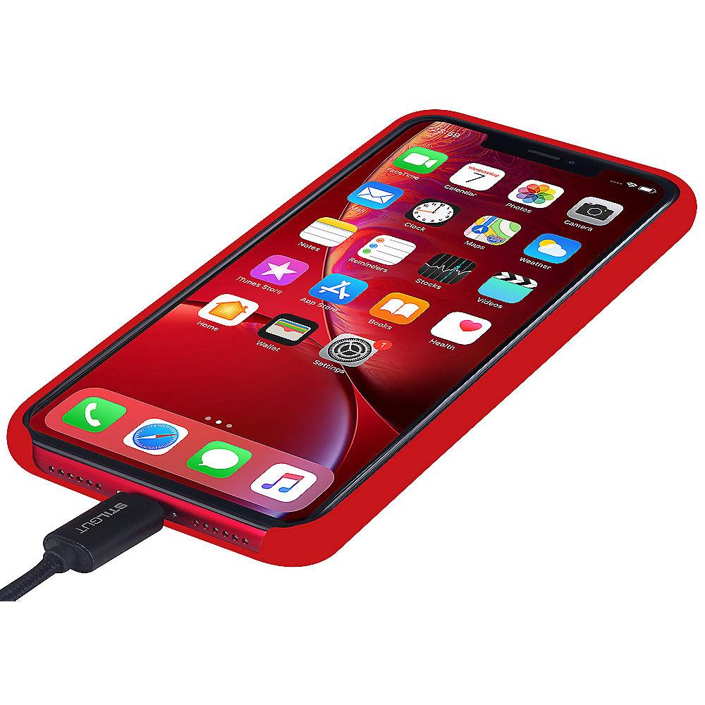 StilGut Liquid Silicon Case für Apple iPhone XR rot