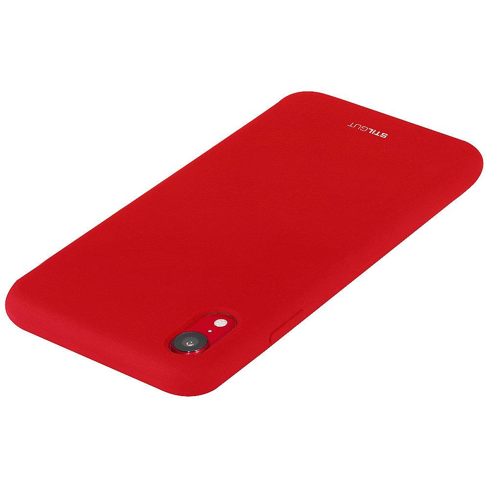 StilGut Liquid Silicon Case für Apple iPhone XR rot