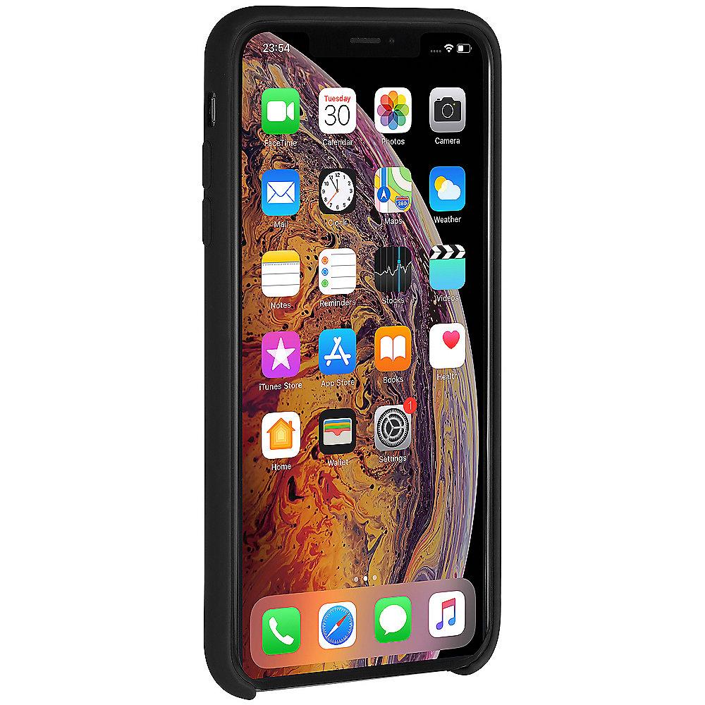 StilGut Liquid Silicon Case für Apple iPhone XS MAX schwarz B07GYN5163