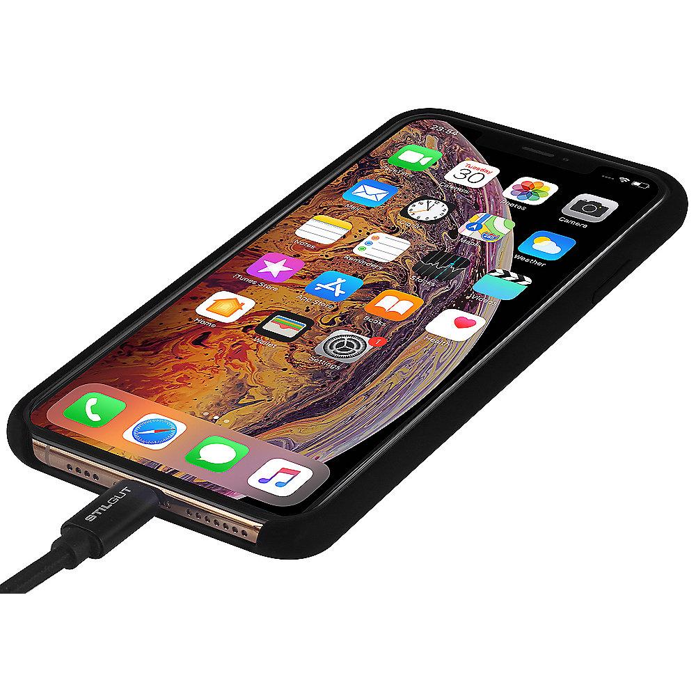 StilGut Liquid Silicon Case für Apple iPhone XS MAX schwarz B07GYN5163