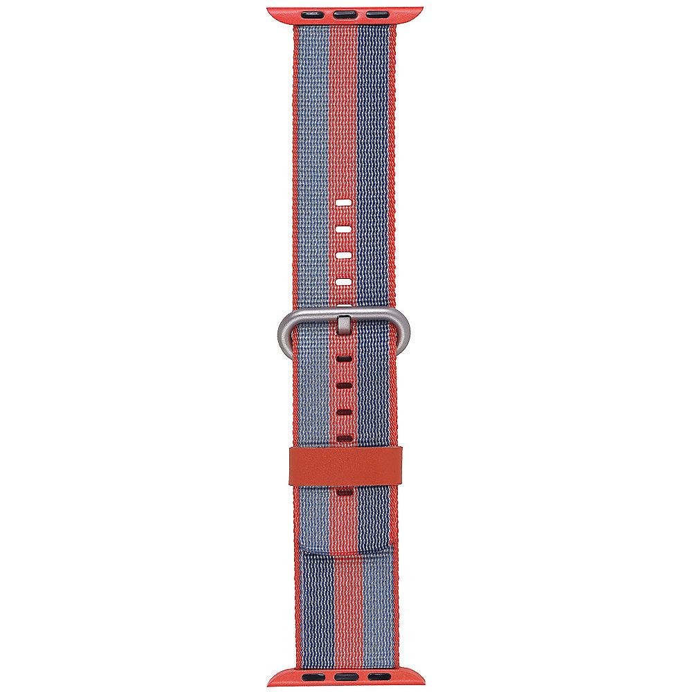StilGut Nylon Armband für Apple Watch Serie 1-4 42mm orange/blau