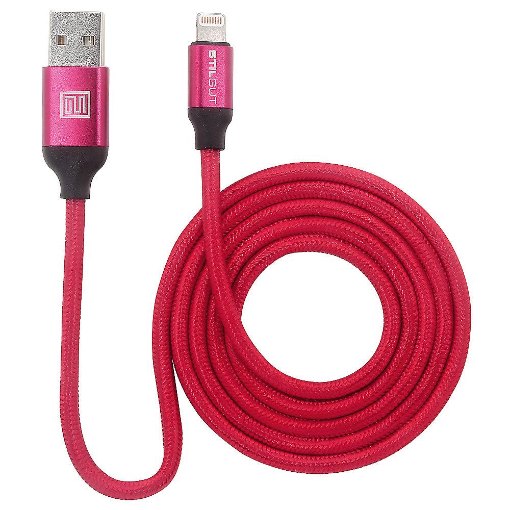 StilGut Premium-Lightning Kabel 1m, rot, StilGut, Premium-Lightning, Kabel, 1m, rot