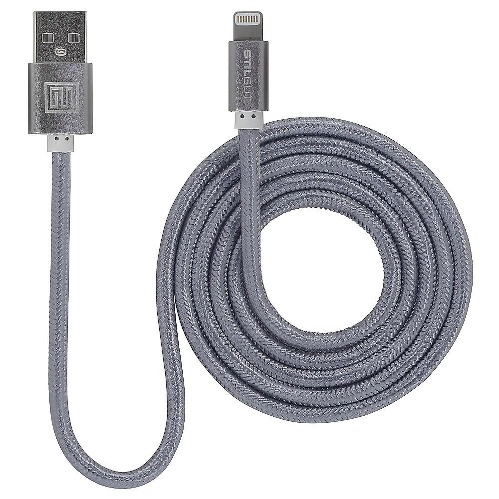 StilGut Premium-Lightning Kabel 2m, grau