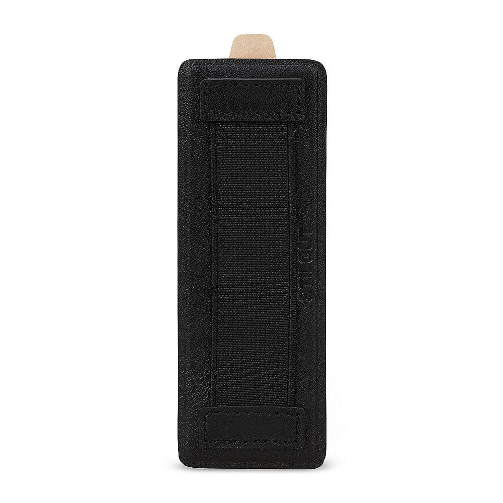 StilGut Smartphone-Fingerhalterung, schwarz-nappa