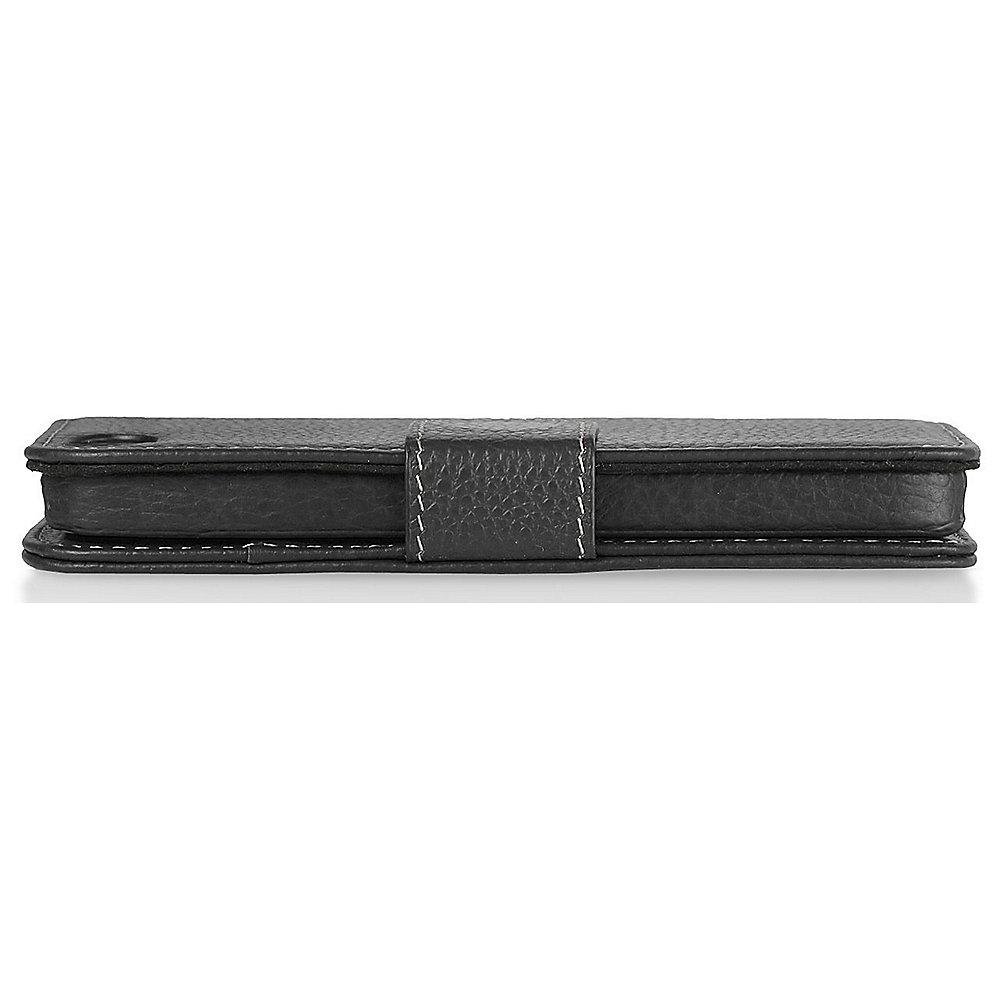 StilGut "Talis" Book Wallet Ledertasche für iPhone SE/5/5s schwarz
