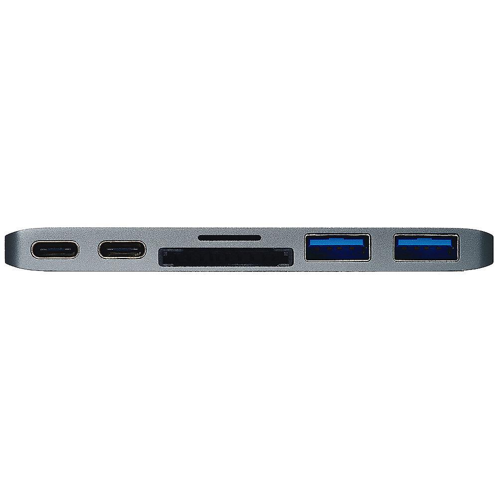 StilGut USB-C HUB mit Ladefunktion für Macbook Pro space grey, StilGut, USB-C, HUB, Ladefunktion, Macbook, Pro, space, grey