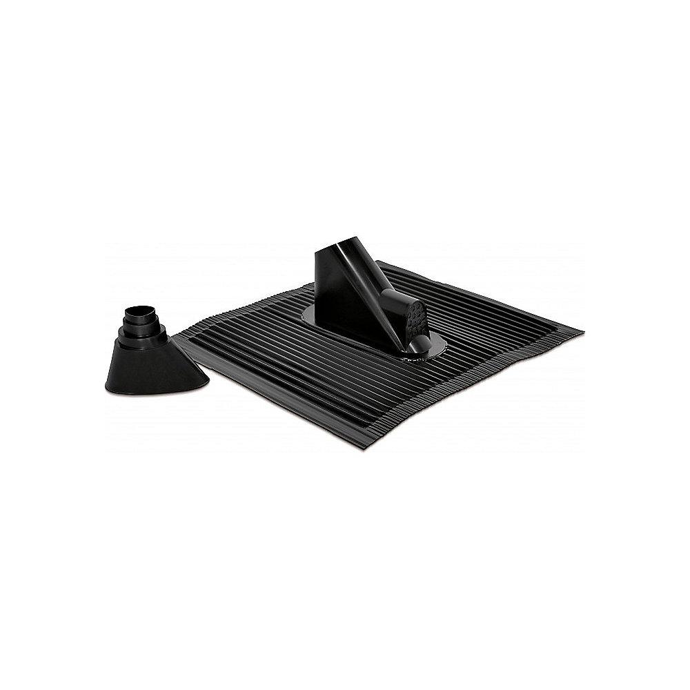 TechniSat Alu Dachziegel-Set, schwarz mit Gummitülle