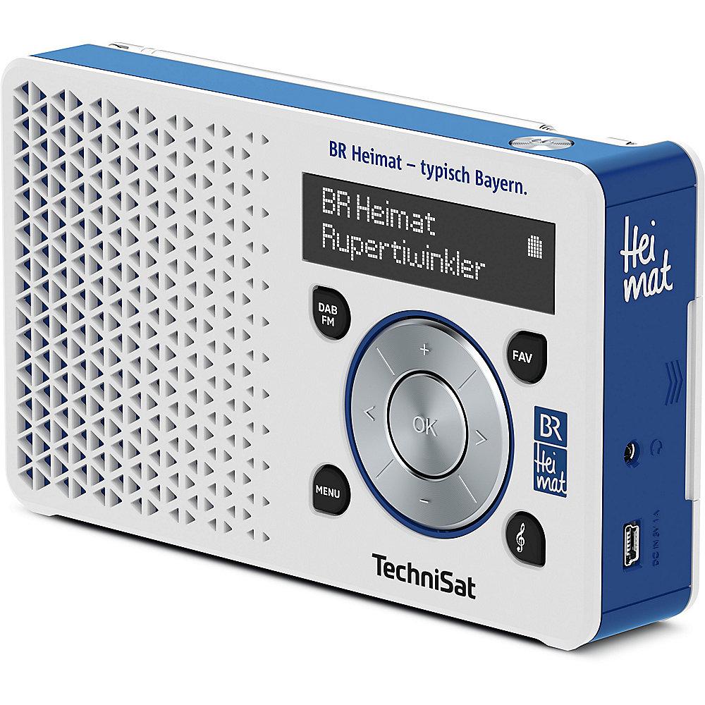 TechniSat DIGITRADIO 1, BR Heimat, weiß/blau UKW/DAB  mit Akku Netzteil, TechniSat, DIGITRADIO, 1, BR, Heimat, weiß/blau, UKW/DAB, Akku, Netzteil