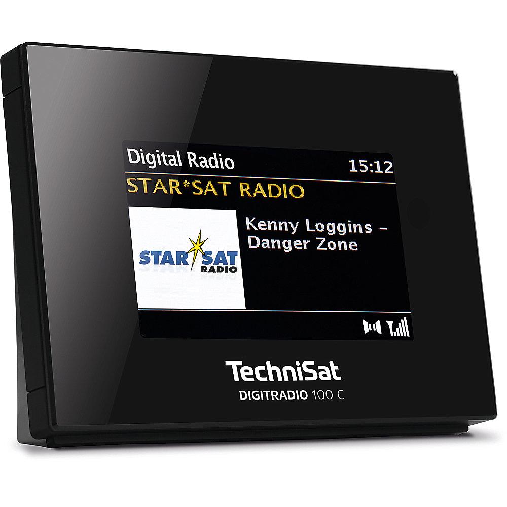 TechniSat DIGITRADIO 100C, schwarz, UKW/DAB  Radio-Empfänger Bluetooth