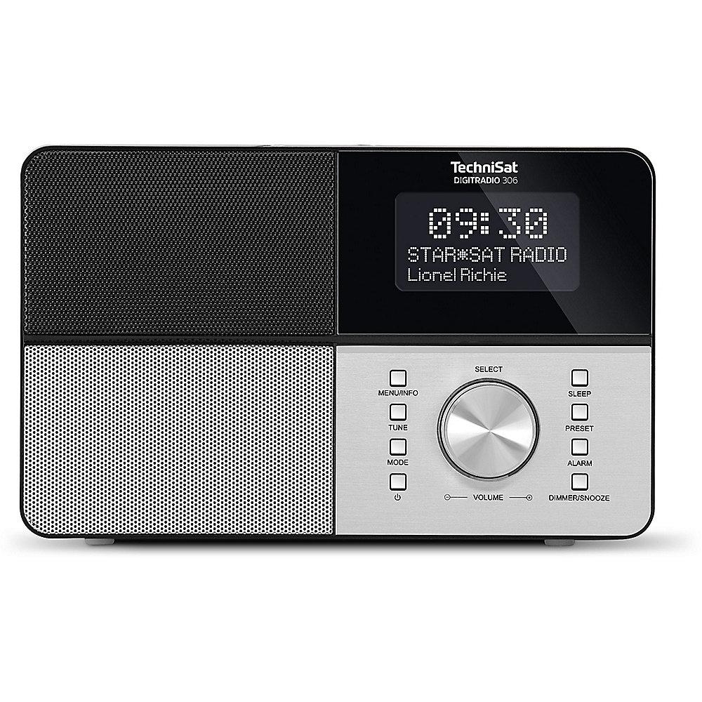 TechniSat DIGITRADIO 306 DAB /UKW Radio, schwarz/silber, mit Timer