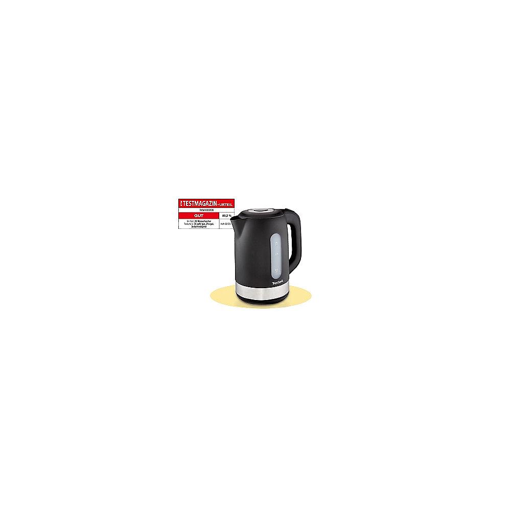 Tefal KO 3308 Wasserkocher 1,7 Liter Schwarz / Edelstahl, Tefal, KO, 3308, Wasserkocher, 1,7, Liter, Schwarz, /, Edelstahl