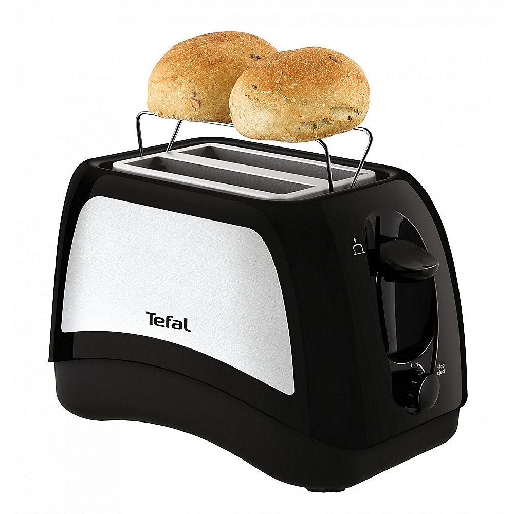 Tefal TT131D Toaster Delfini Plus 870W Schwarz / Edelstahl, Tefal, TT131D, Toaster, Delfini, Plus, 870W, Schwarz, /, Edelstahl