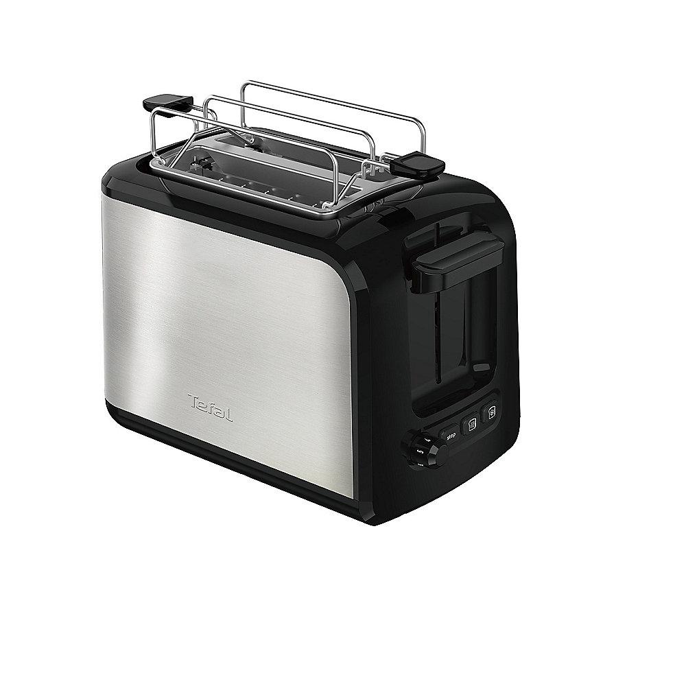 Tefal TT411D Toaster Edelstahl 850W Schwarz / Edelstahl, Tefal, TT411D, Toaster, Edelstahl, 850W, Schwarz, /, Edelstahl