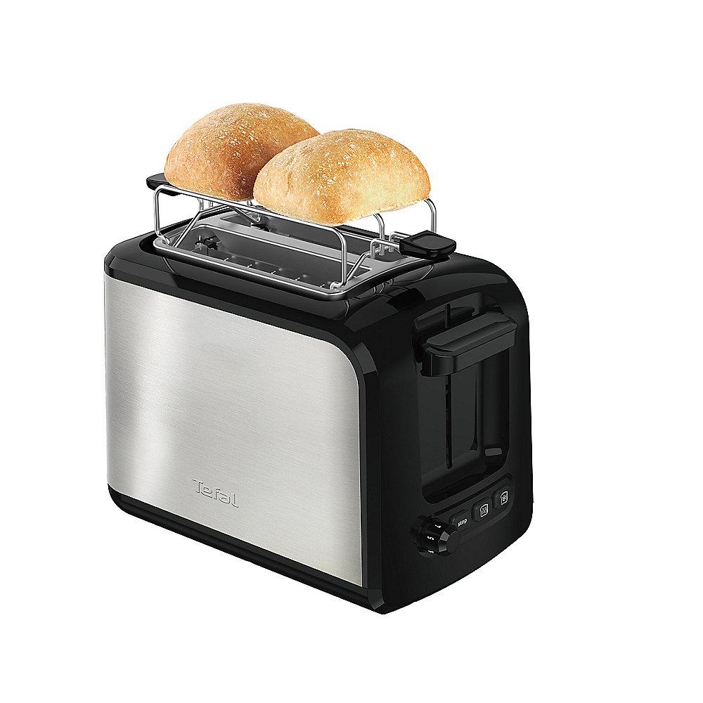 Tefal TT411D Toaster Edelstahl 850W Schwarz / Edelstahl