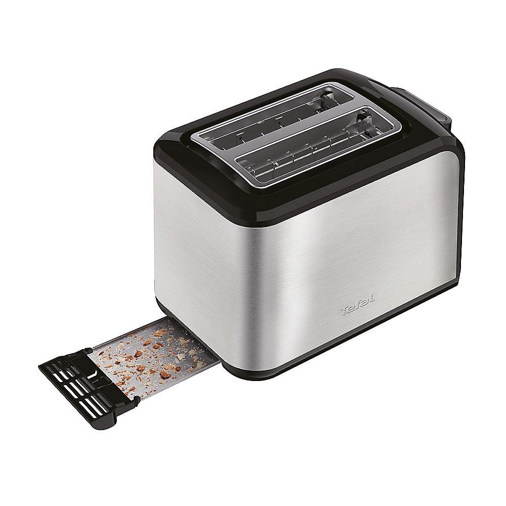 Tefal TT411D Toaster Edelstahl 850W Schwarz / Edelstahl