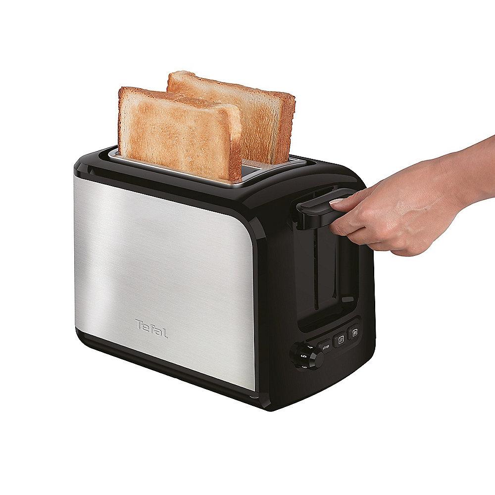 Tefal TT411D Toaster Edelstahl 850W Schwarz / Edelstahl, Tefal, TT411D, Toaster, Edelstahl, 850W, Schwarz, /, Edelstahl