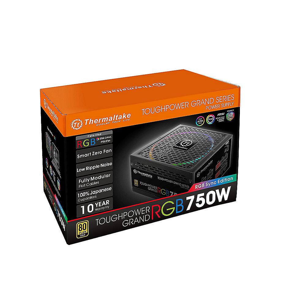 Thermaltake ToughPower Grand RGB Sync Ed. 750W Netzteil 80  Gold (140mm Lüfter), Thermaltake, ToughPower, Grand, RGB, Sync, Ed., 750W, Netzteil, 80, Gold, 140mm, Lüfter,