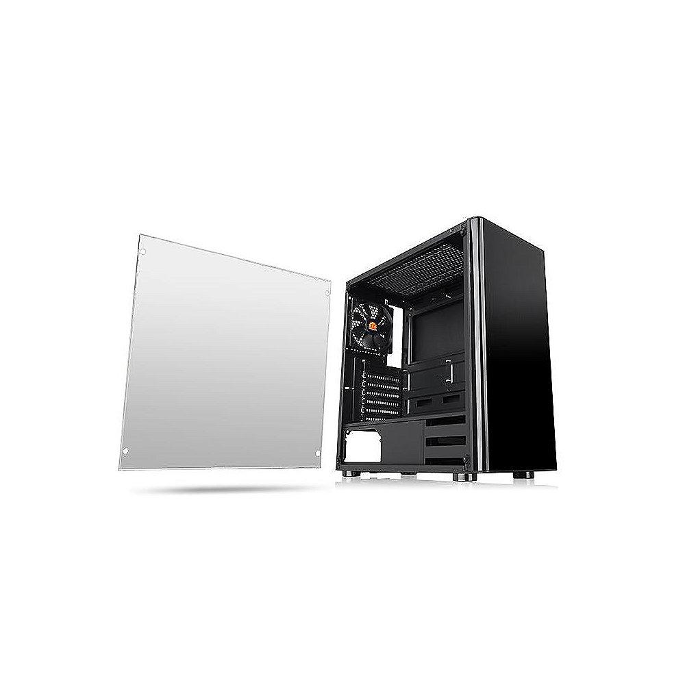 Thermaltake V200 TG Midi-Tower ATX Gehäuse schwarz, Sichtfenster