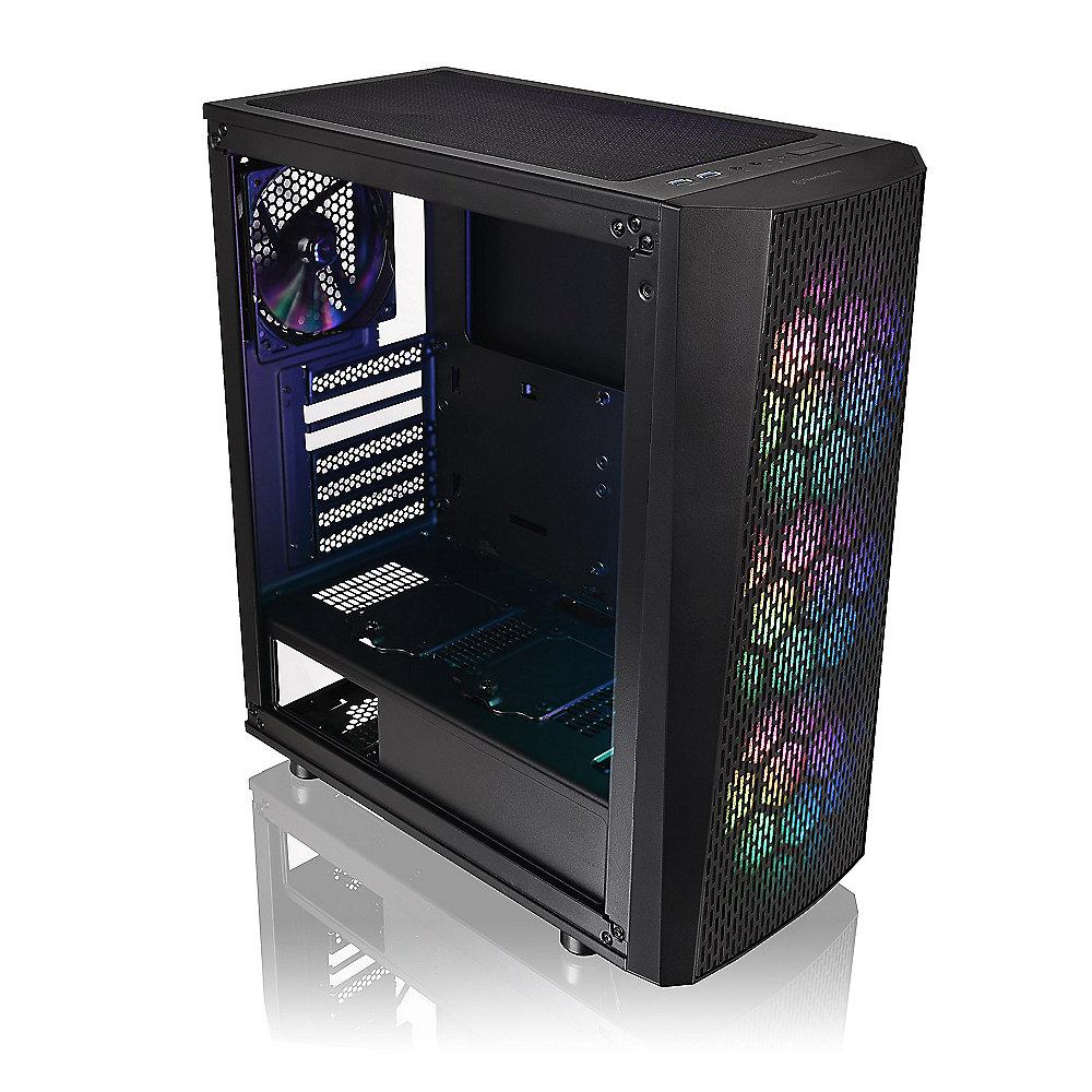 Thermaltake Versa J24 TG ARGB Midi-Tower ATX Gehäuse schwarz, Sichtfenster