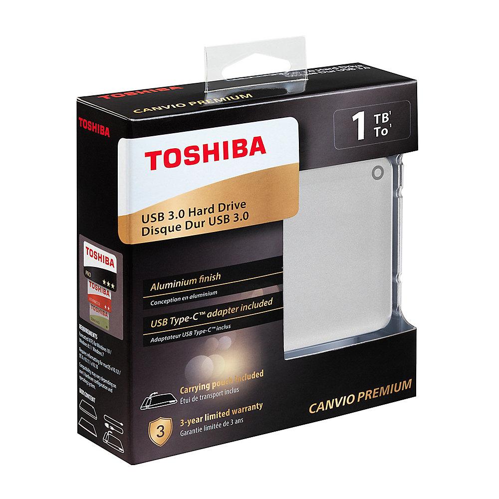 Toshiba Canvio Premium USB3.0 1TB 2.5Zoll silber metallic