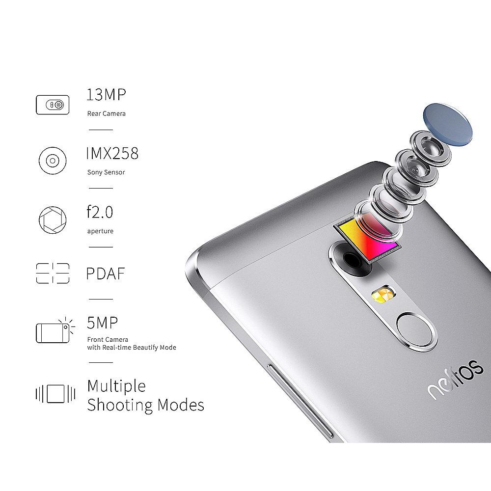 TP-LINK Neffos X1 Lite 4G LTE Dual-SIM cloudy grey Android 7.0 Smartphone, TP-LINK, Neffos, X1, Lite, 4G, LTE, Dual-SIM, cloudy, grey, Android, 7.0, Smartphone