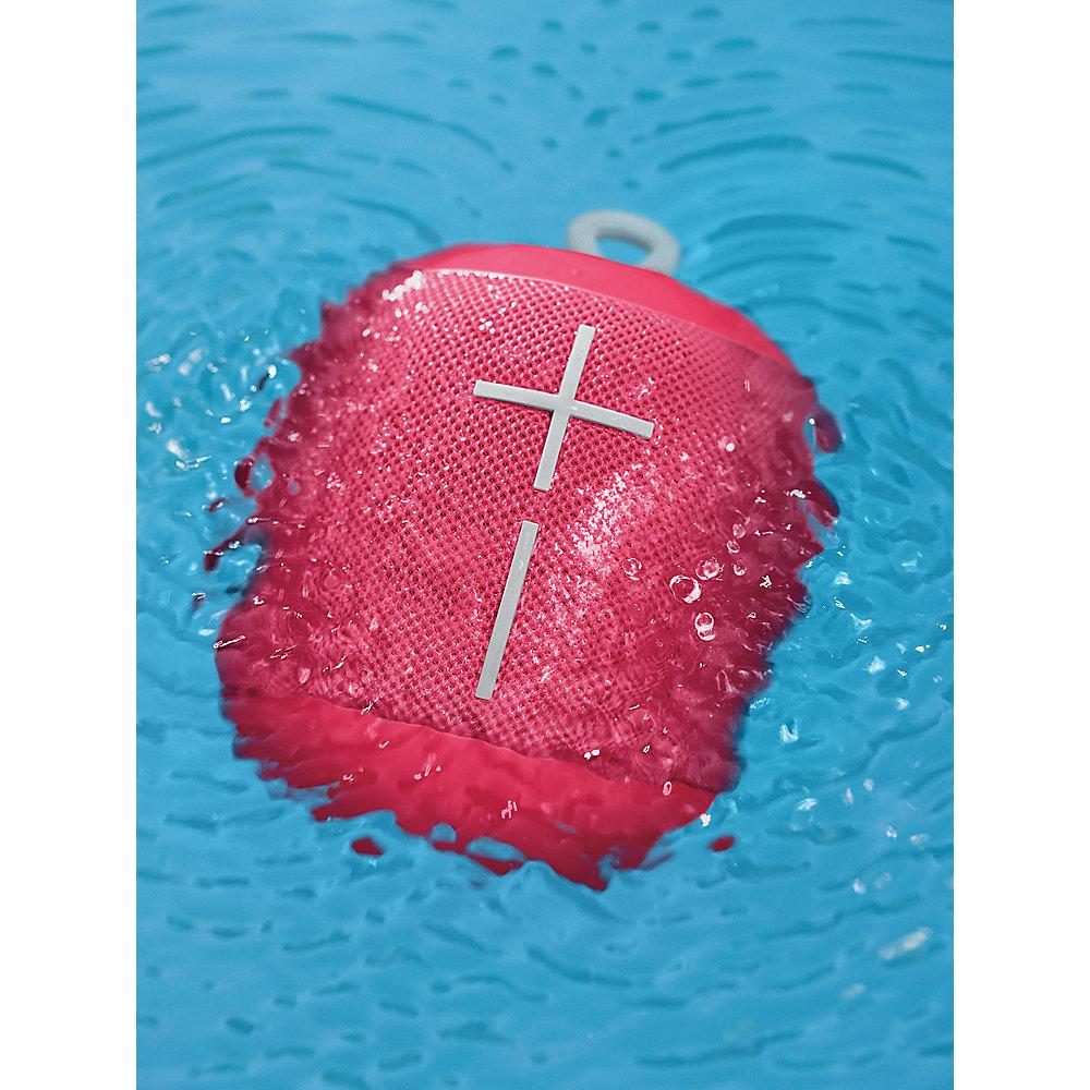 Ultimate Ears Wonderboom Bluetooth Speaker, raspberry, wasserdicht, mit Akku, Ultimate, Ears, Wonderboom, Bluetooth, Speaker, raspberry, wasserdicht, Akku