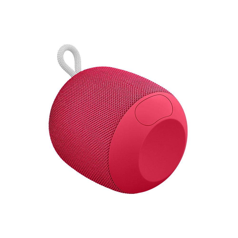 Ultimate Ears Wonderboom Bluetooth Speaker, raspberry, wasserdicht, mit Akku