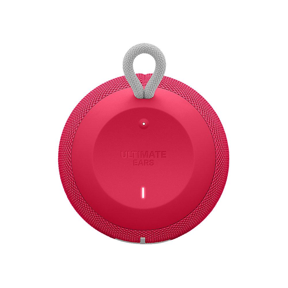 Ultimate Ears Wonderboom Bluetooth Speaker, raspberry, wasserdicht, mit Akku