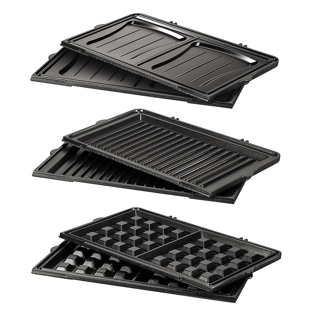 Unold 48356 Multi 3in1 für Grillen, Sandwiches und Waffeln Schwarz