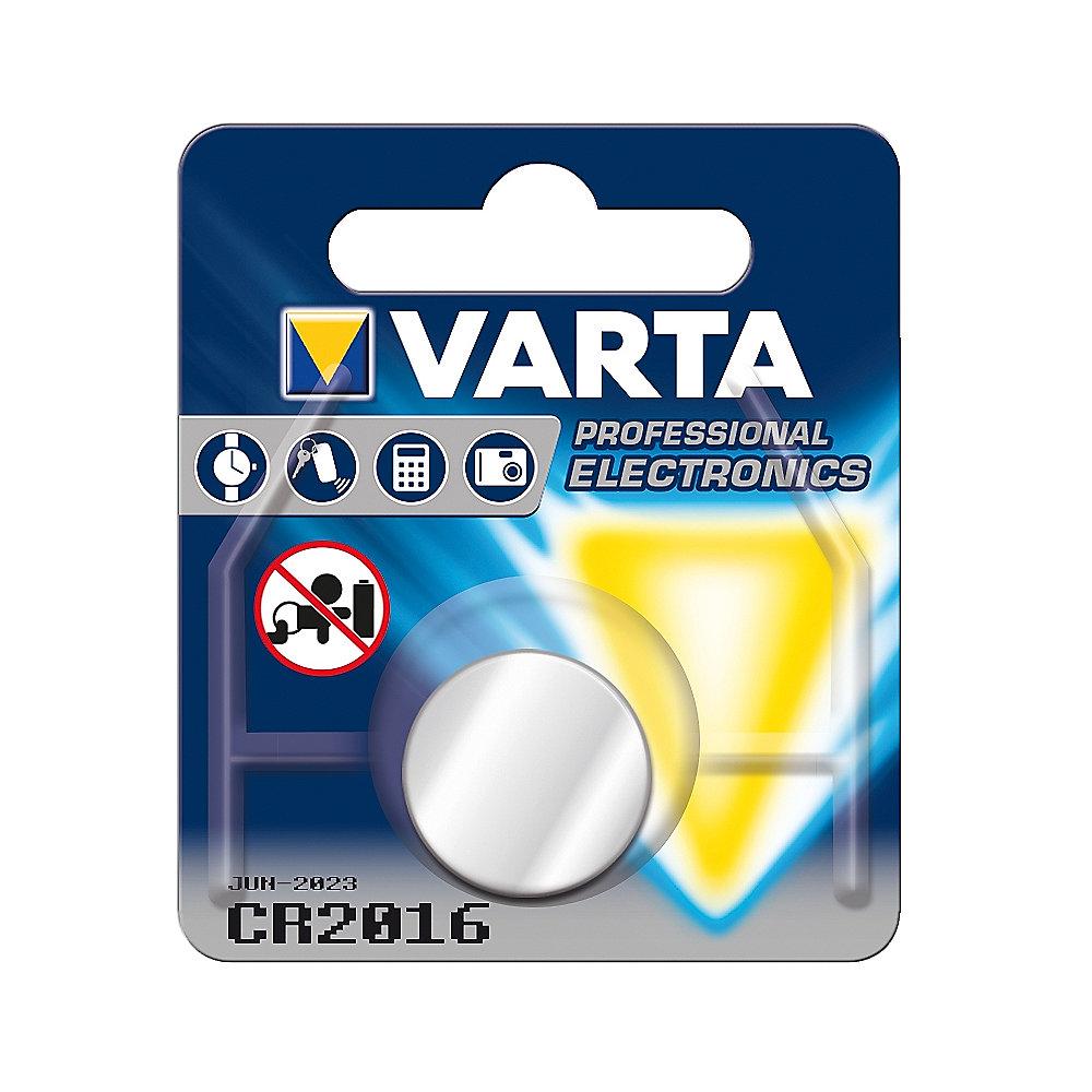 VARTA Professional Electronics Knopfzelle Batterie CR 2016 1er Blister