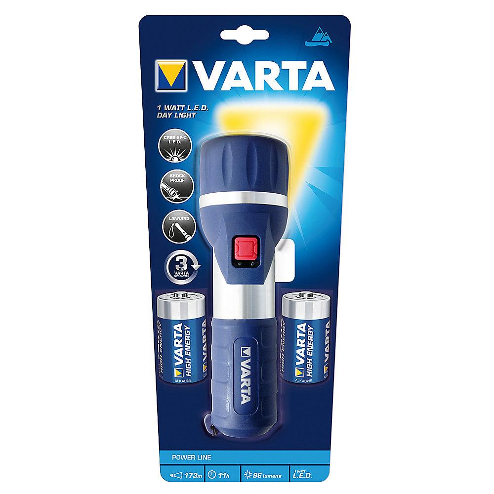 VARTA Taschenlampe 1 Watt LED Day Light 2D inkl. Batterien