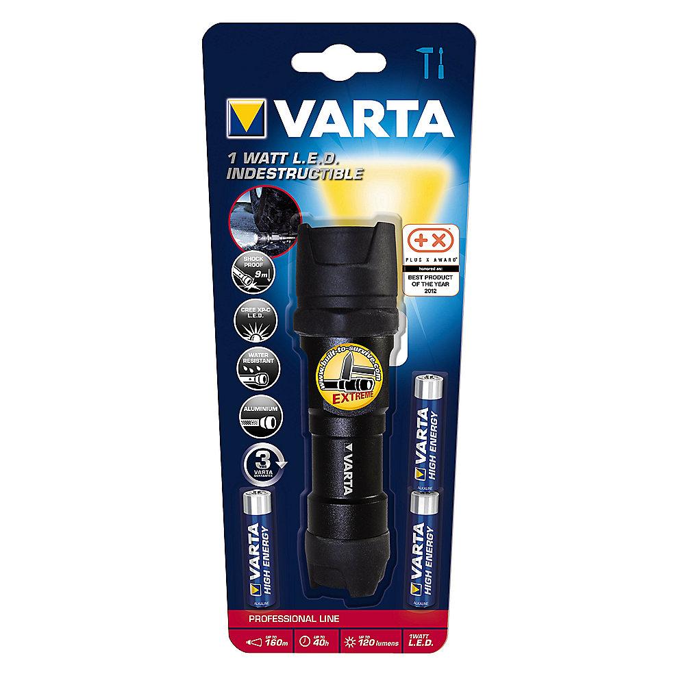 VARTA Taschenlampe Indestructible 1 Watt LED Light 3AAA
