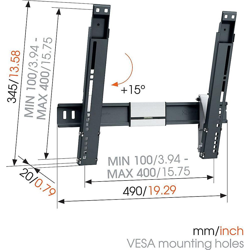 Vogels THIN 415 neigbare Wandhalterung - VESA 100x100 bis 400x400 mm schwarz