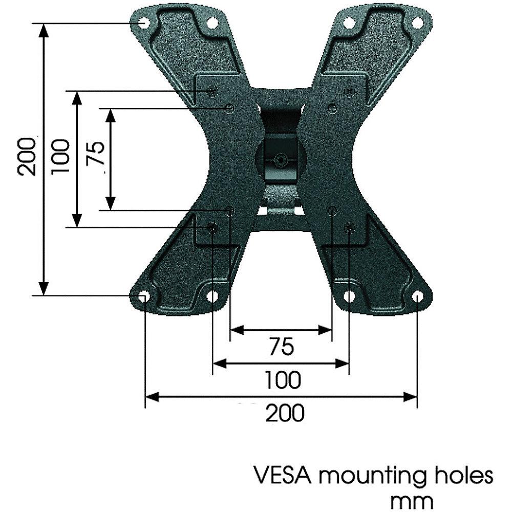 Vogels WALL 1120 Fernseher Wandhalterung Schwarz