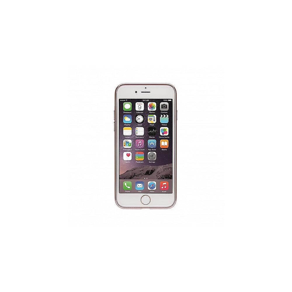 xqisit Flex Case Chromed Edge für iPhone 8/7, roségold-transparent