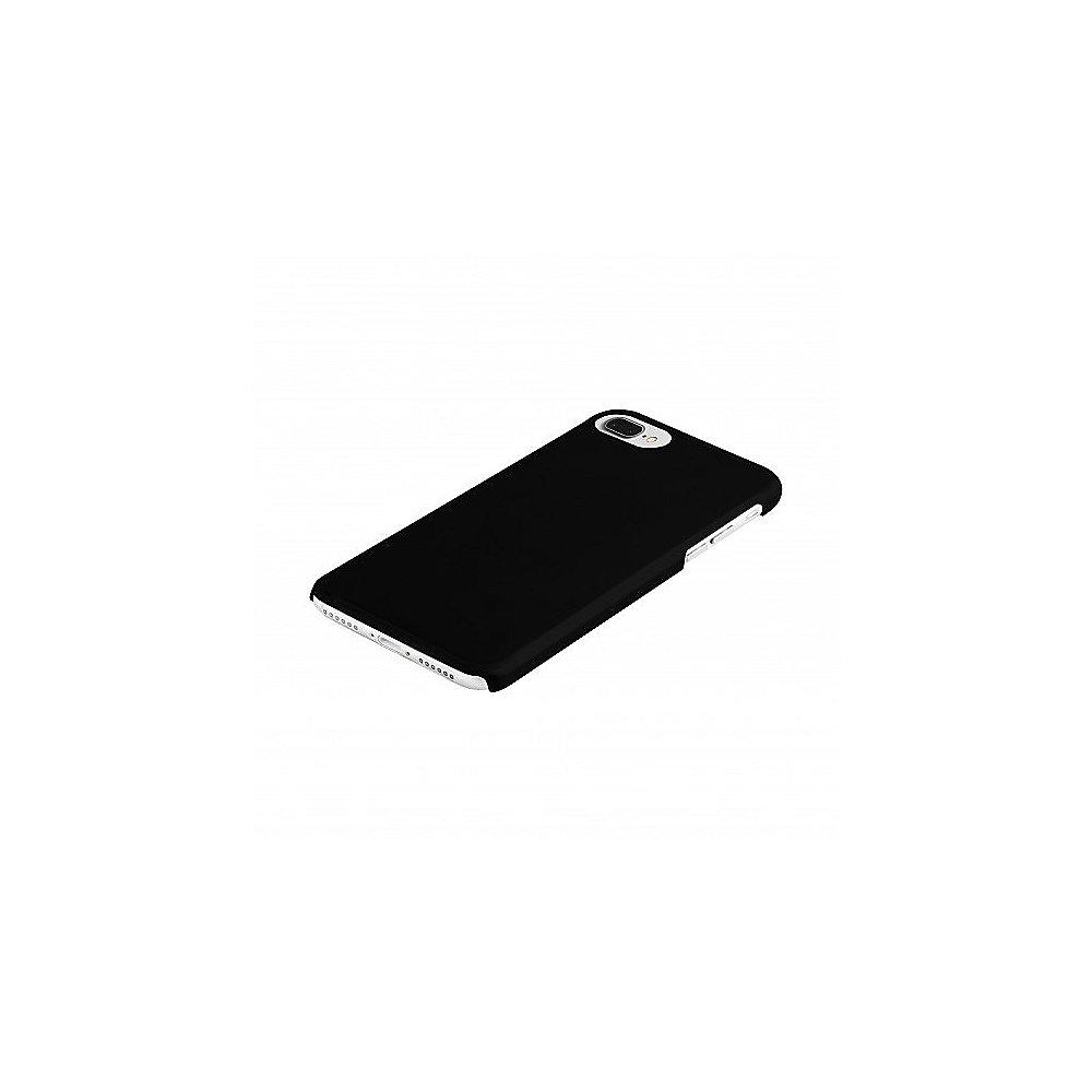 xqisit iPlate Glossy für iPhone 8/7 Plus, schwarz