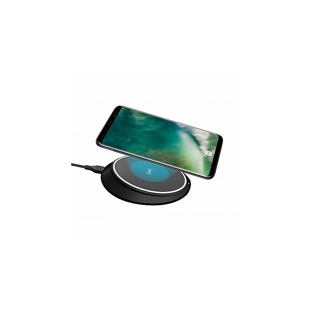 xqisit kabellose Schnellladestation für Apple Smartphones 10W QC schwarz