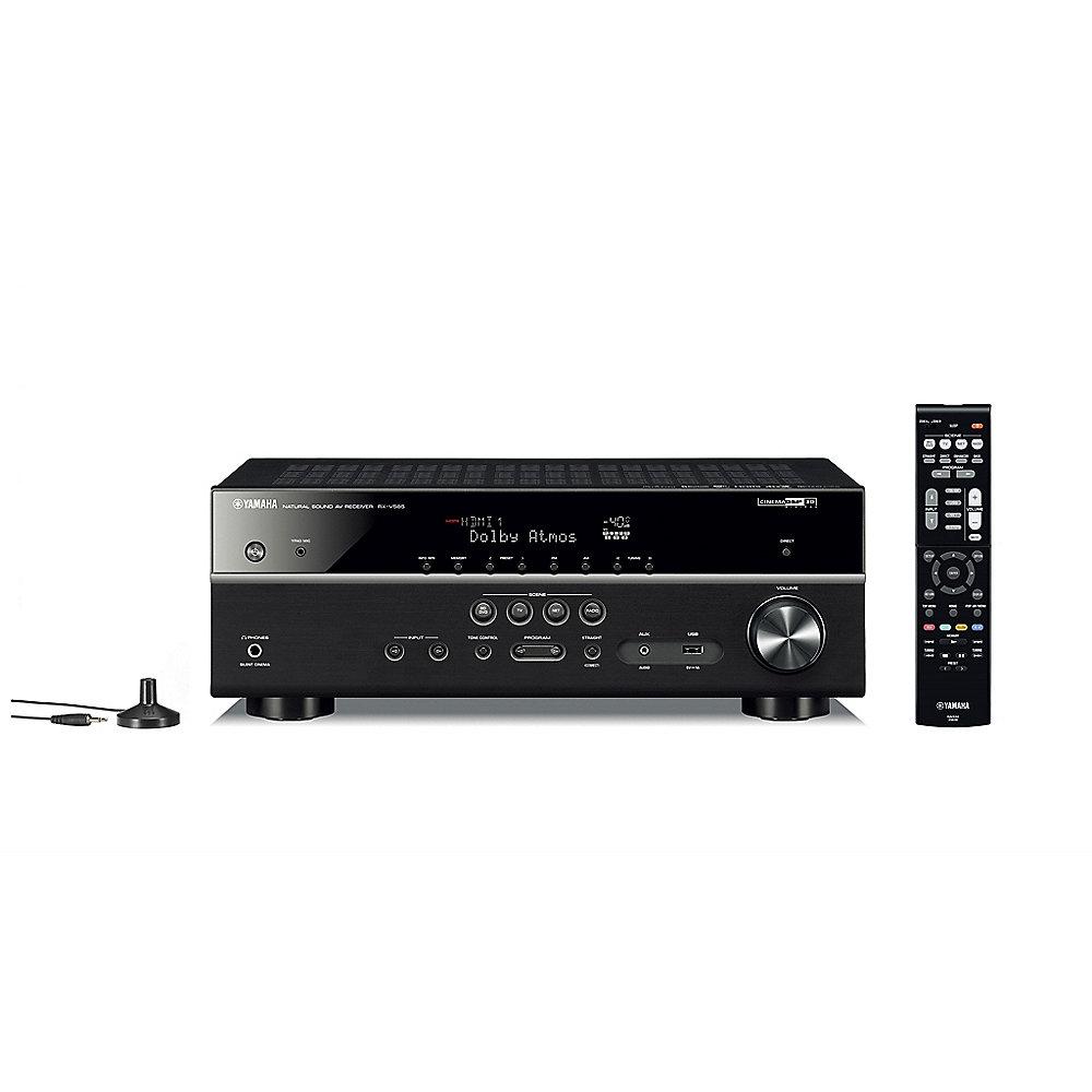 Yamaha MusicCast RX-V585 7.2 AV-Receiver Dolby Atmos AirPlay WiFi schwarz