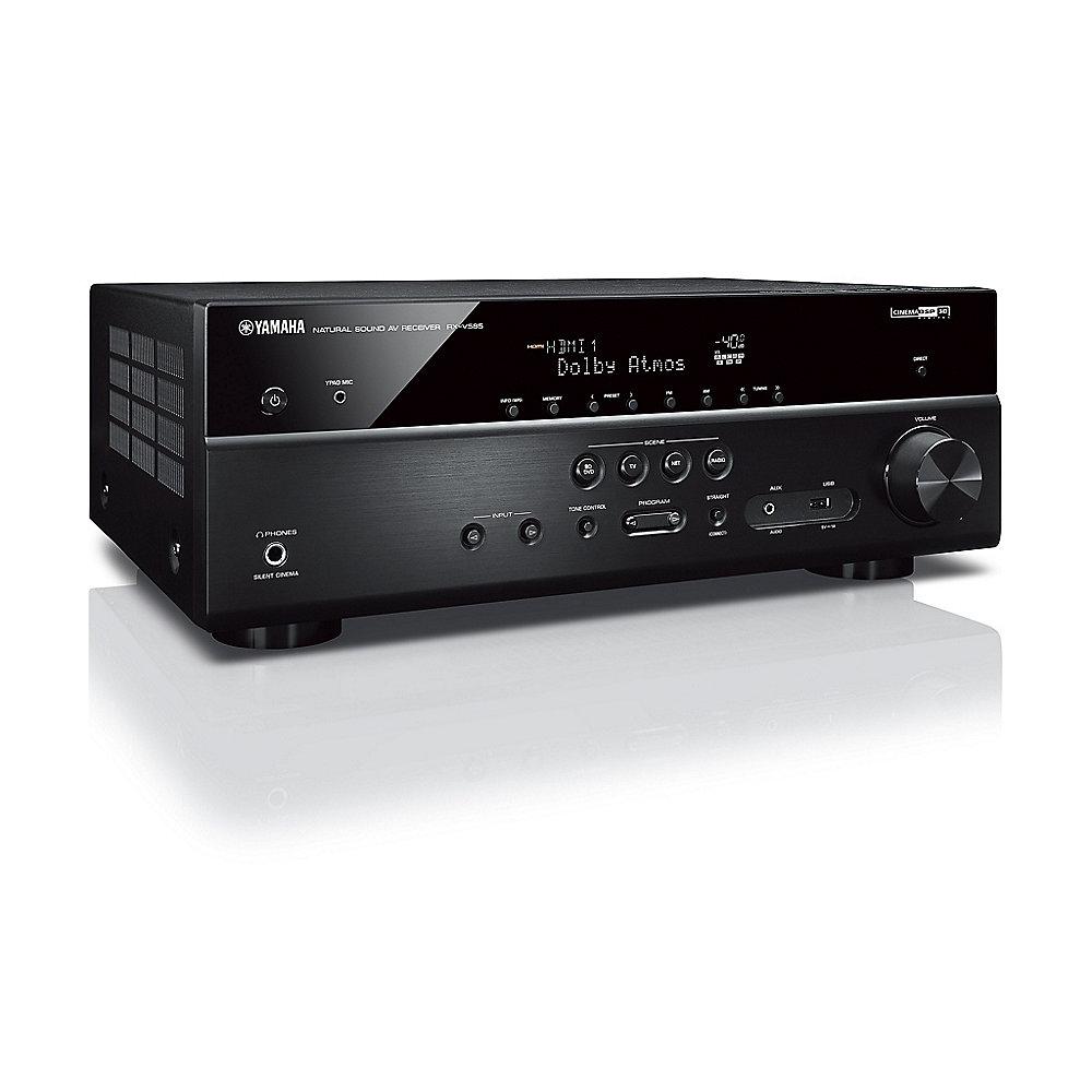 Yamaha MusicCast RX-V585 7.2 AV-Receiver Dolby Atmos AirPlay WiFi schwarz