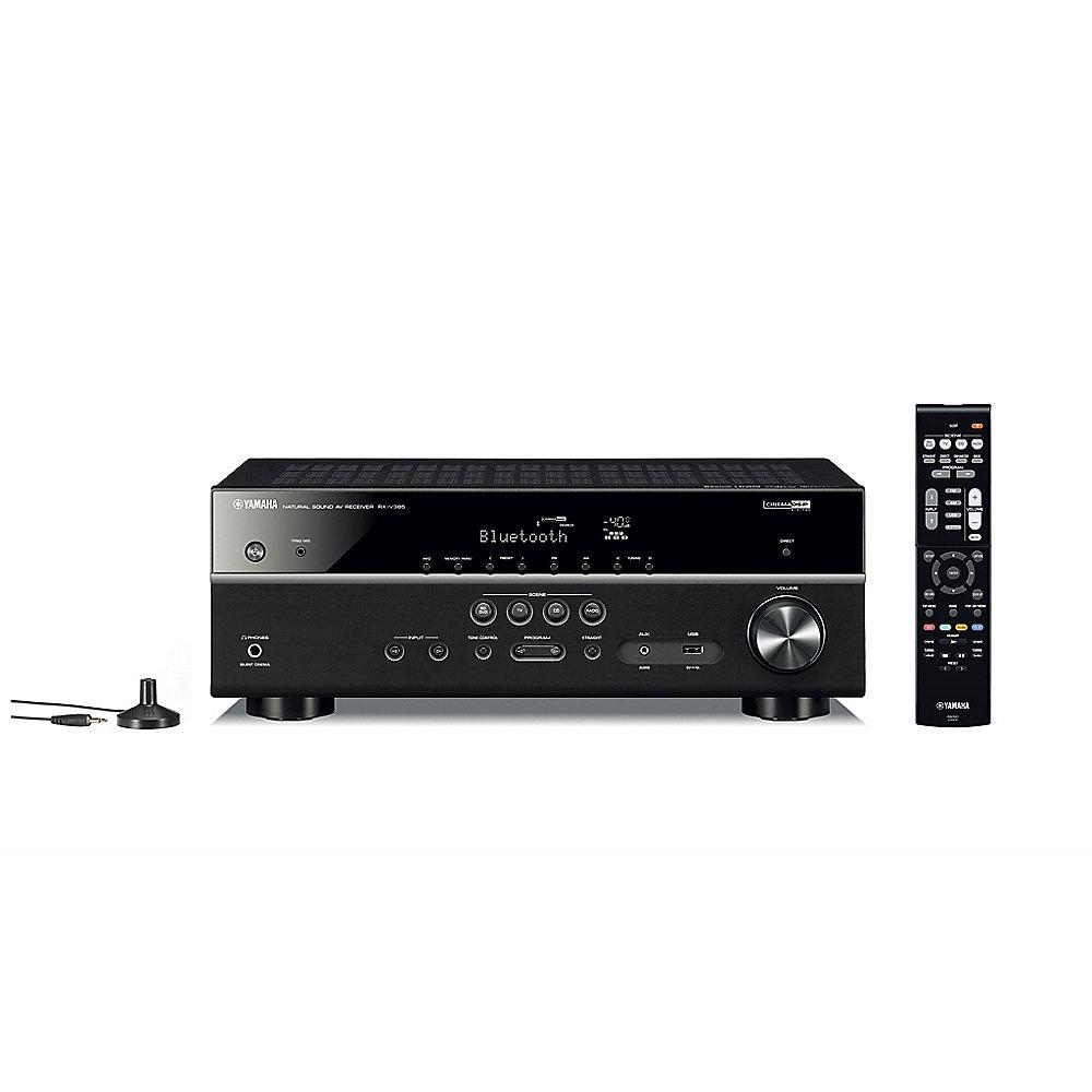 Yamaha RX-V385 5.1 AV-Receiver 4K, HDMI, HDR, USB, Bluetooth - schwarz, Yamaha, RX-V385, 5.1, AV-Receiver, 4K, HDMI, HDR, USB, Bluetooth, schwarz