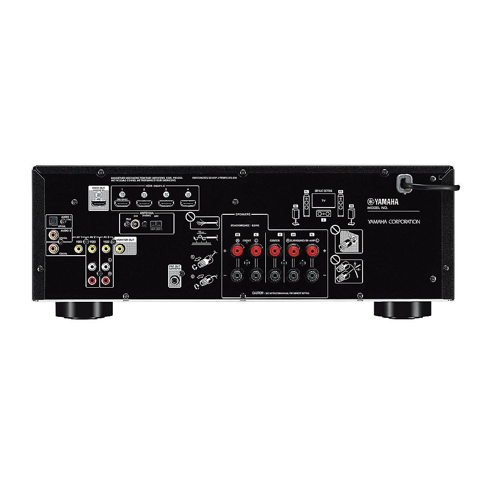 Yamaha RX-V385 5.1 AV-Receiver 4K, HDMI, HDR, USB, Bluetooth - schwarz, Yamaha, RX-V385, 5.1, AV-Receiver, 4K, HDMI, HDR, USB, Bluetooth, schwarz