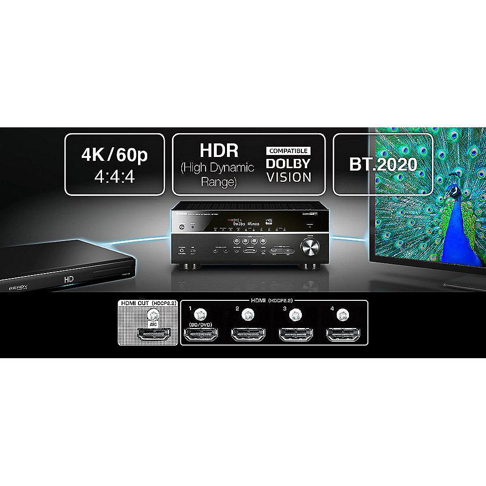 Yamaha RX-V385 5.1 AV-Receiver 4K, HDMI, HDR, USB, Bluetooth - schwarz