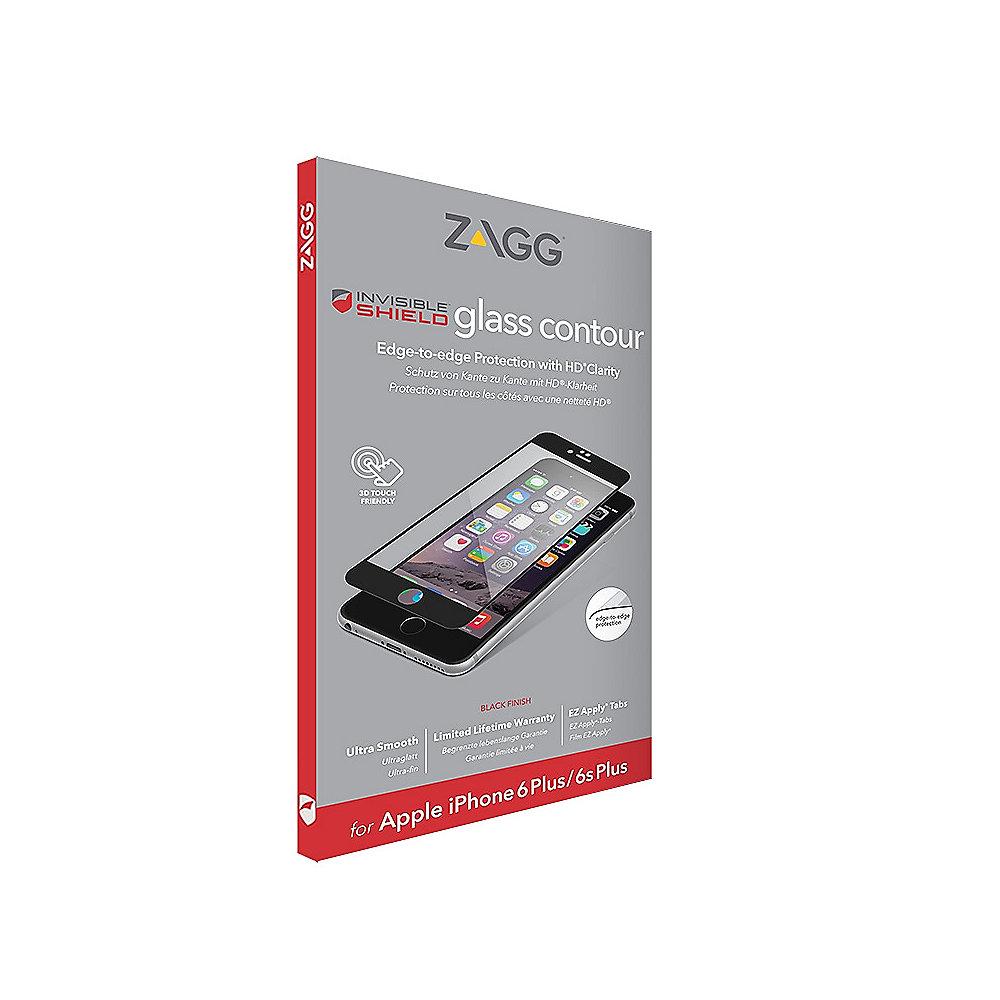 ZAGG InvisibleSHIELD Glass Contour für Apple iPhone 6/6 Plus, schwarz, ZAGG, InvisibleSHIELD, Glass, Contour, Apple, iPhone, 6/6, Plus, schwarz