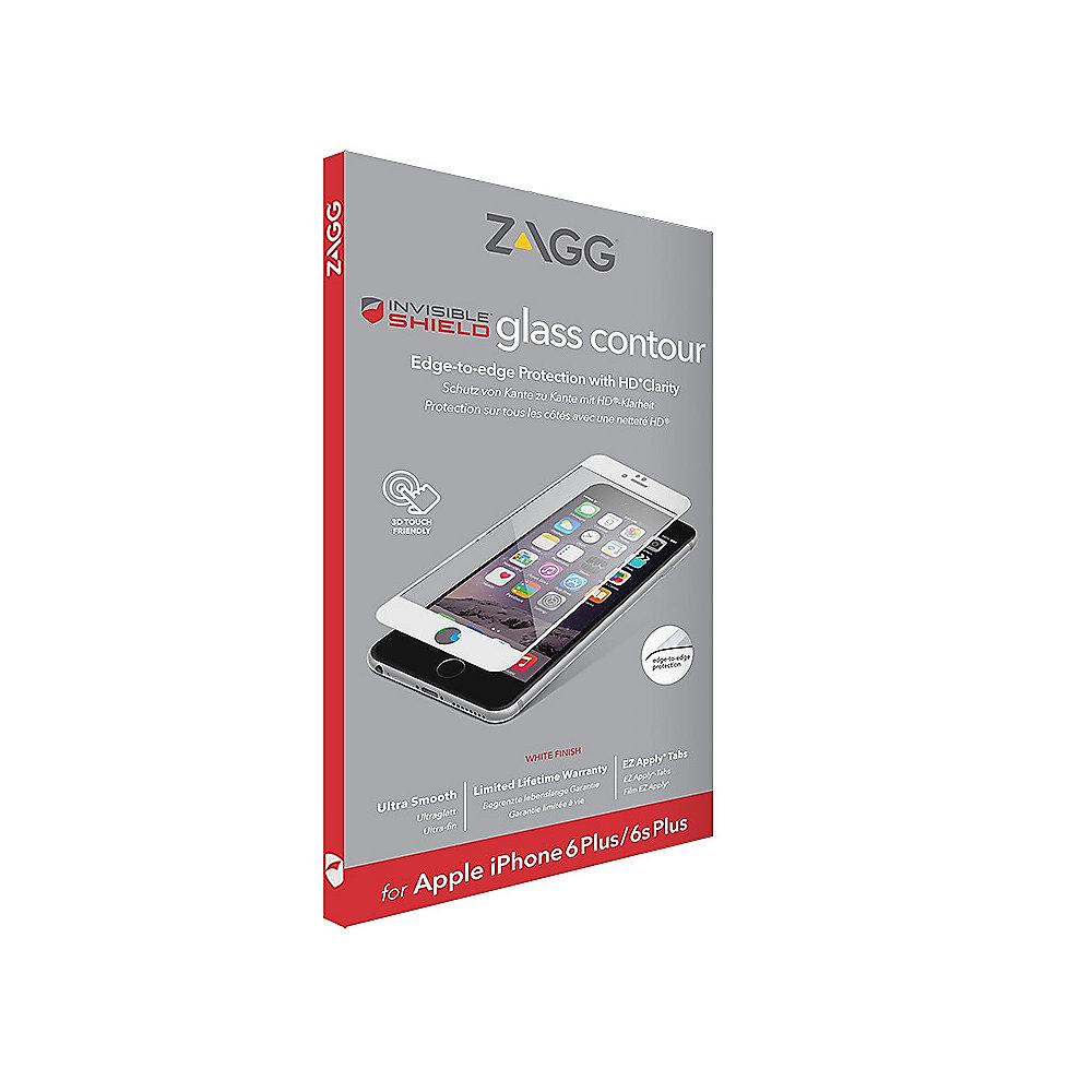 ZAGG InvisibleSHIELD Glass Contour für Apple iPhone 6/6 Plus, weiß