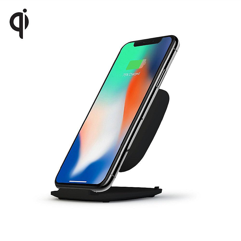 Zens Ultra Fast Wireless Charger Stand, 10W, Qi-Standard, schwarz