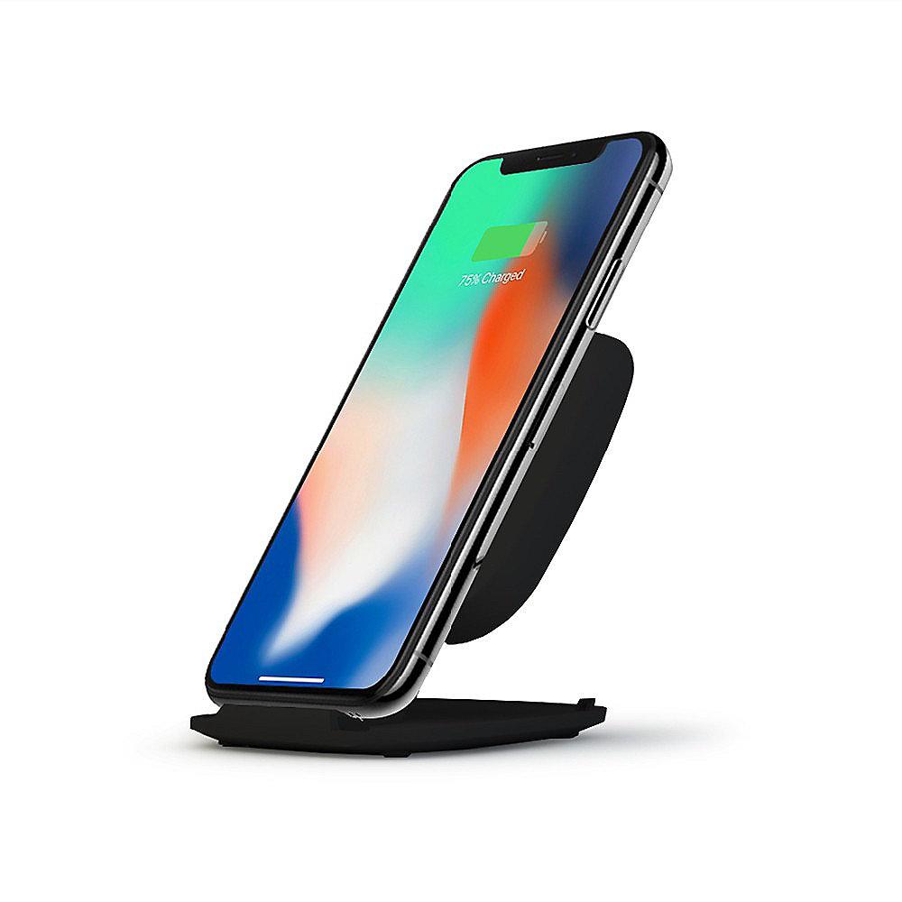 Zens Ultra Fast Wireless Charger Stand, 10W, Qi-Standard, schwarz