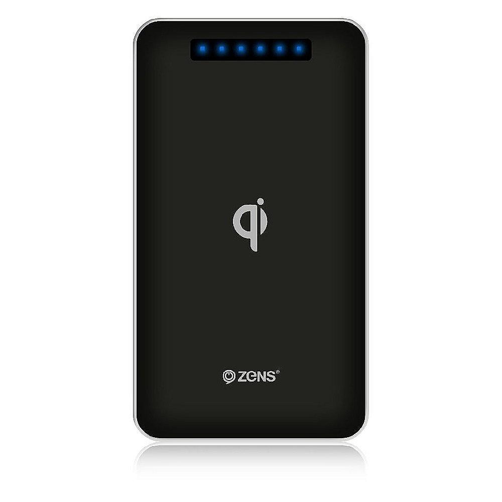 Zens Wireless QI-Ladegerät mit Powerbank, 4.500 mAh, schwarz, Zens, Wireless, QI-Ladegerät, Powerbank, 4.500, mAh, schwarz