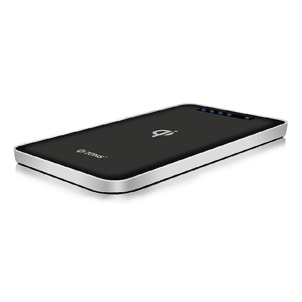 Zens Wireless QI-Ladegerät mit Powerbank, 4.500 mAh, schwarz